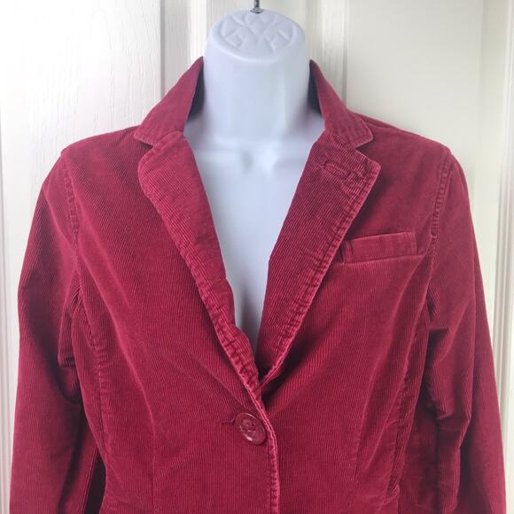 American Eagle Y2K Stretch Corduroy 2 Button Blazer Size Small - Picture 2 of 6